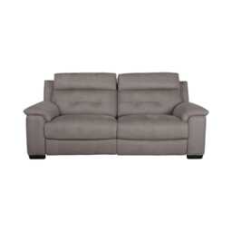 Casa Billy 2.5 Seater Fabric Power Recliner Sofa, Silver Grey - thumbnail 1