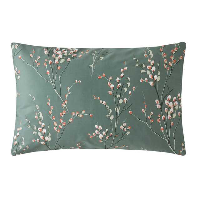 Laura Ashley Pussy Willow Pillowcase Pair, Fern Green - image 1