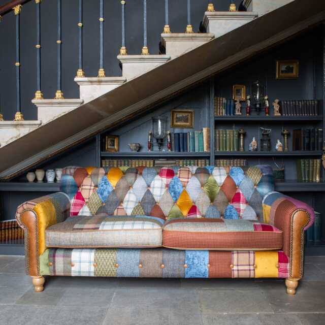 Casa Patchwork Dickinson 2 Seater Fabric Sofa - image 1