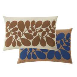Orla Kiely Sycamore Stripe Cushion, Coffee - thumbnail 2