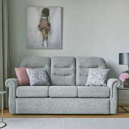 G Plan Holmes 2 Seater Fabric Power Recliner Sofa, Porto Ice - thumbnail 1
