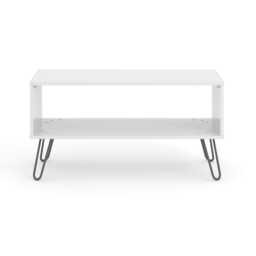 Casa Alden Open Shelf Coffee Table, White
