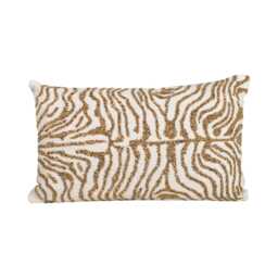 Casa Animal Print Beaded Cushion, Gold