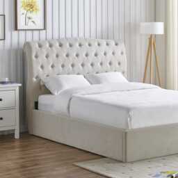 Casa Gerbera Storage Bed Frame, Single, Natural - thumbnail 1