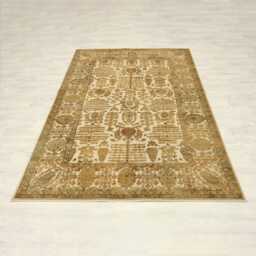 Frith Rugs Marvelous Vintage Style Woven Rug, 200cm x 140cm, Gold & Beige - thumbnail 1