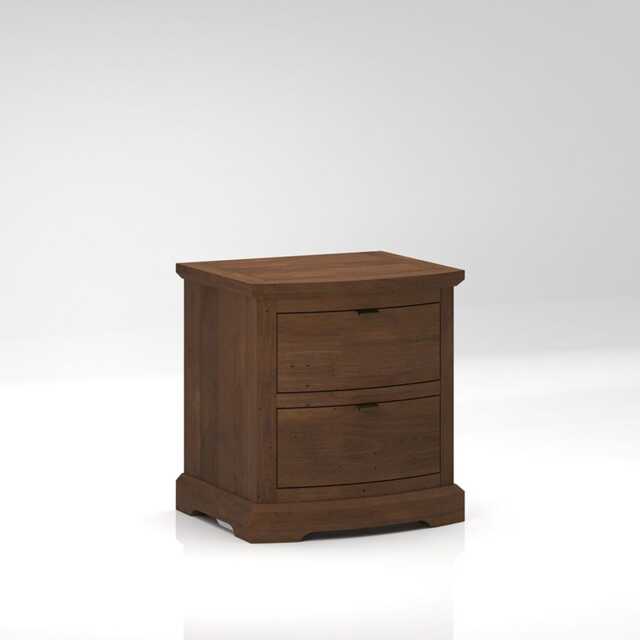 Casa Barbados 2 Drawer Bedside Cabinet, Dark Wood - image 1