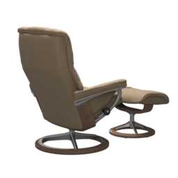 Stressless Mayfair Large Leather Recliner Chair & Footstool, Paloma Funghi - thumbnail 3