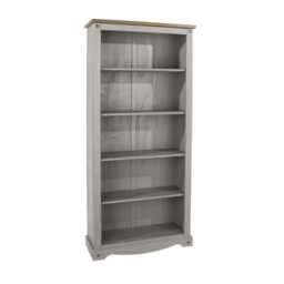 Casa Connor Tall Bookcase, Grey - thumbnail 2