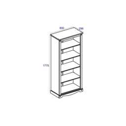 Casa Connor Tall Bookcase, Grey - thumbnail 3