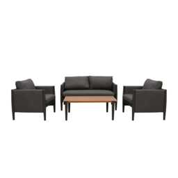 Hartman Porto Aluminium Garden Sofa Set, 4 Seater, Grey - thumbnail 3