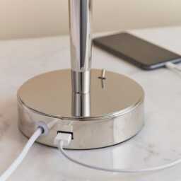 Endon Syon USB Table Lamp, Nickel - thumbnail 2