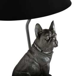 Casa Frenchie Table Lamp, Small, Silver & Black - thumbnail 2