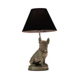 Casa Frenchie Table Lamp, Small, Silver & Black - thumbnail 4