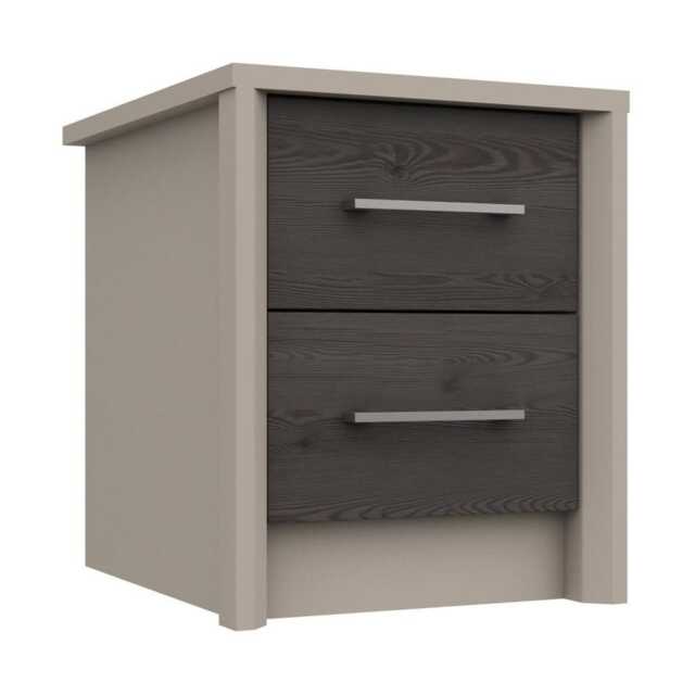 Casa Lyon 2 Drawer Bedside Cabinet, Anthracite - image 1