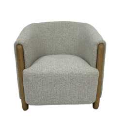Casa Jolie Fabric Accent Chair, Natural - thumbnail 2