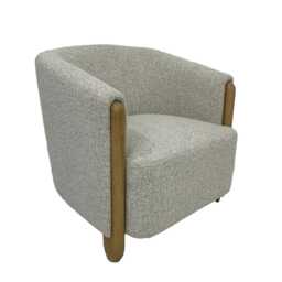 Casa Jolie Fabric Accent Chair, Natural - thumbnail 1