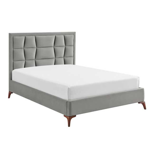 Casa Cali Bed Frame, King, Silver - image 1