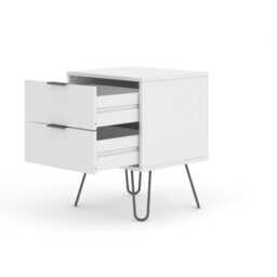 Casa Alden Bedside Cabinet, White - thumbnail 3