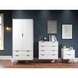 Casa Alden Bedside Cabinet, White - thumbnail 4
