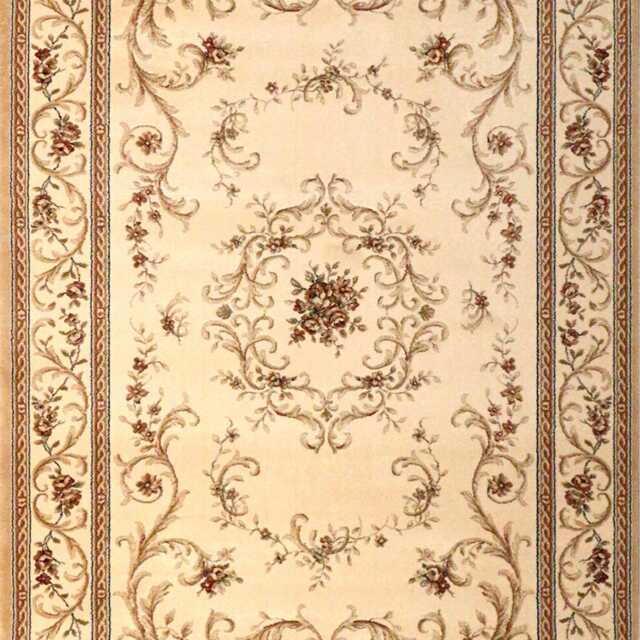 Frith Rugs Kirman Woven Rug, 290cm x 200cm, Traditional Cream Floral - image 1