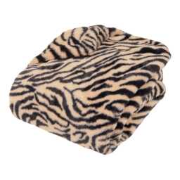 Atmosphera Orana Tiger Faux Fur Throw , Brown - thumbnail 2