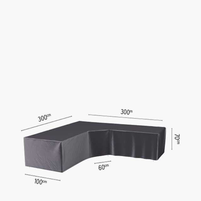 Aerocover Weather Resistant Outdoor Corner Sofa Cover, L-Shape, 300x300x100x70cm - image 1