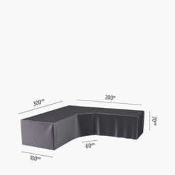 Aerocover Weather Resistant Outdoor Corner Sofa Cover, L-Shape, 300x300x100x70cm