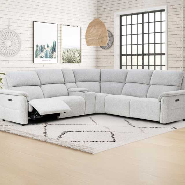 Casa Jazz Fabric Corner Sofa with Head Tilt & Lumbar
