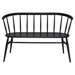 Ercol Heritage Dining Bench, Black - thumbnail 1