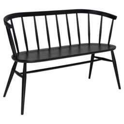 Ercol Heritage Dining Bench, Black - thumbnail 2