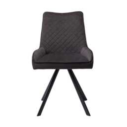 Casa Brooklyn Velvet Dining Chair, Grey - thumbnail 1