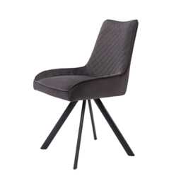 Casa Brooklyn Velvet Dining Chair, Grey - thumbnail 2