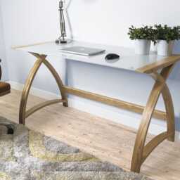 Jual Helsinki 1300 Laptop Office Desk, Oak - thumbnail 1