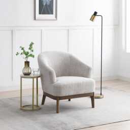Casa Elsie Fabric Accent Chair, Natural - thumbnail 4