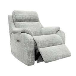 G Plan Kingsbury Power Fabric Recliner Armchair, Shore Oatmeal - thumbnail 2