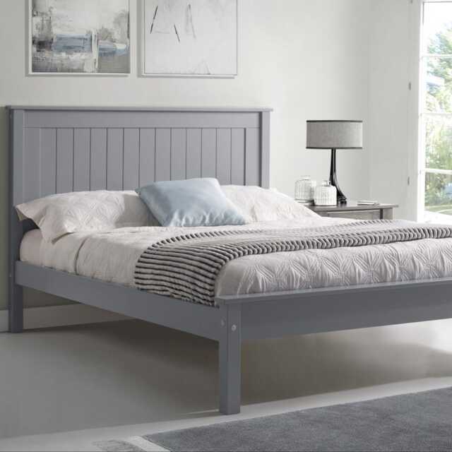 Casa Lily Low Footend Bed Frame, Double, Grey - image 1