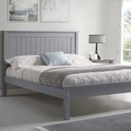 Casa Lily Low Footend Bed Frame, Double, Grey - thumbnail 1
