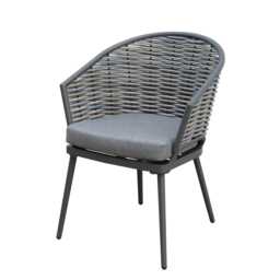 Kettler Malo Aluminium Garden Dining Set, Rectangular, 6 Seater, Grey - thumbnail 2