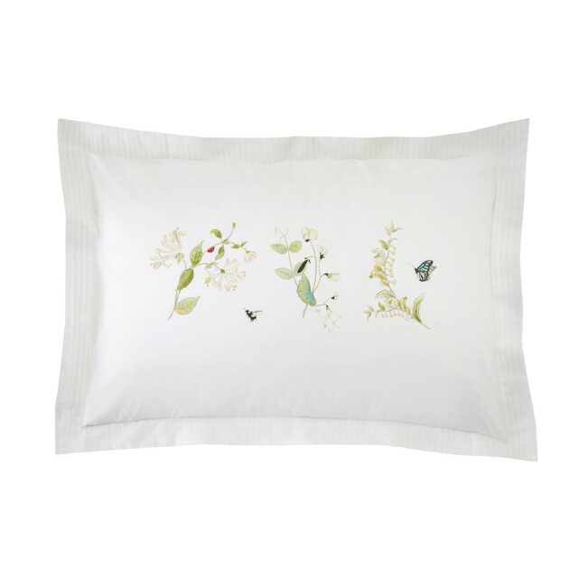 Sophie Allport Wild Floral Oxford Pillowcase Pair, Green