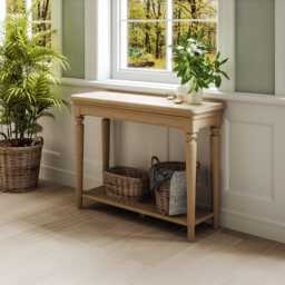 Casa Linden Console Table, Oak - thumbnail 1