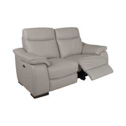 Casa Freddy 2 Seater Leather Power Recliner Sofa, Oatmeal - thumbnail 2