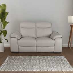 Casa Freddy 2 Seater Leather Power Recliner Sofa, Oatmeal - thumbnail 4