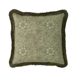 William Morris At Home Marigold Cushion, 50x50cm, Olive - thumbnail 2