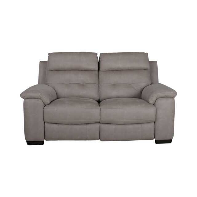 Casa Billy 2 Seater Fabric Power Recliner Sofa, Silver Grey - image 1