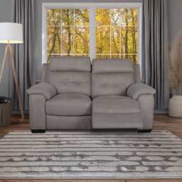 Casa Billy 2 Seater Fabric Power Recliner Sofa, Silver Grey - thumbnail 4