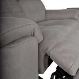 Casa Billy 2 Seater Fabric Power Recliner Sofa, Silver Grey - thumbnail 3