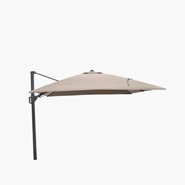 Glow T2 Aluminium Cantilever Parasol with Tilt, 3m, Square, Taupe - image 1