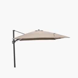 Glow T2 Aluminium Cantilever Parasol with Tilt, 3m, Square, Taupe - thumbnail 1