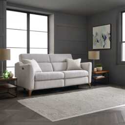 Casa Ollie 3 Seater Power Recliner Fabric Sofa - thumbnail 1