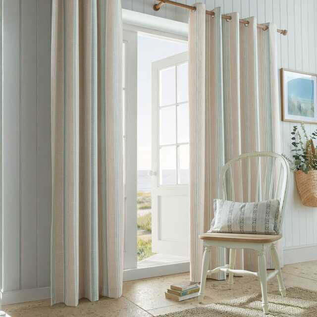 Laura Ashley Wickham Lined Eyelet Curtains, 223cm x 228cm, Sage - image 1